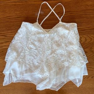 Abrecrombe & Fitch Medium White Lace Tank Top